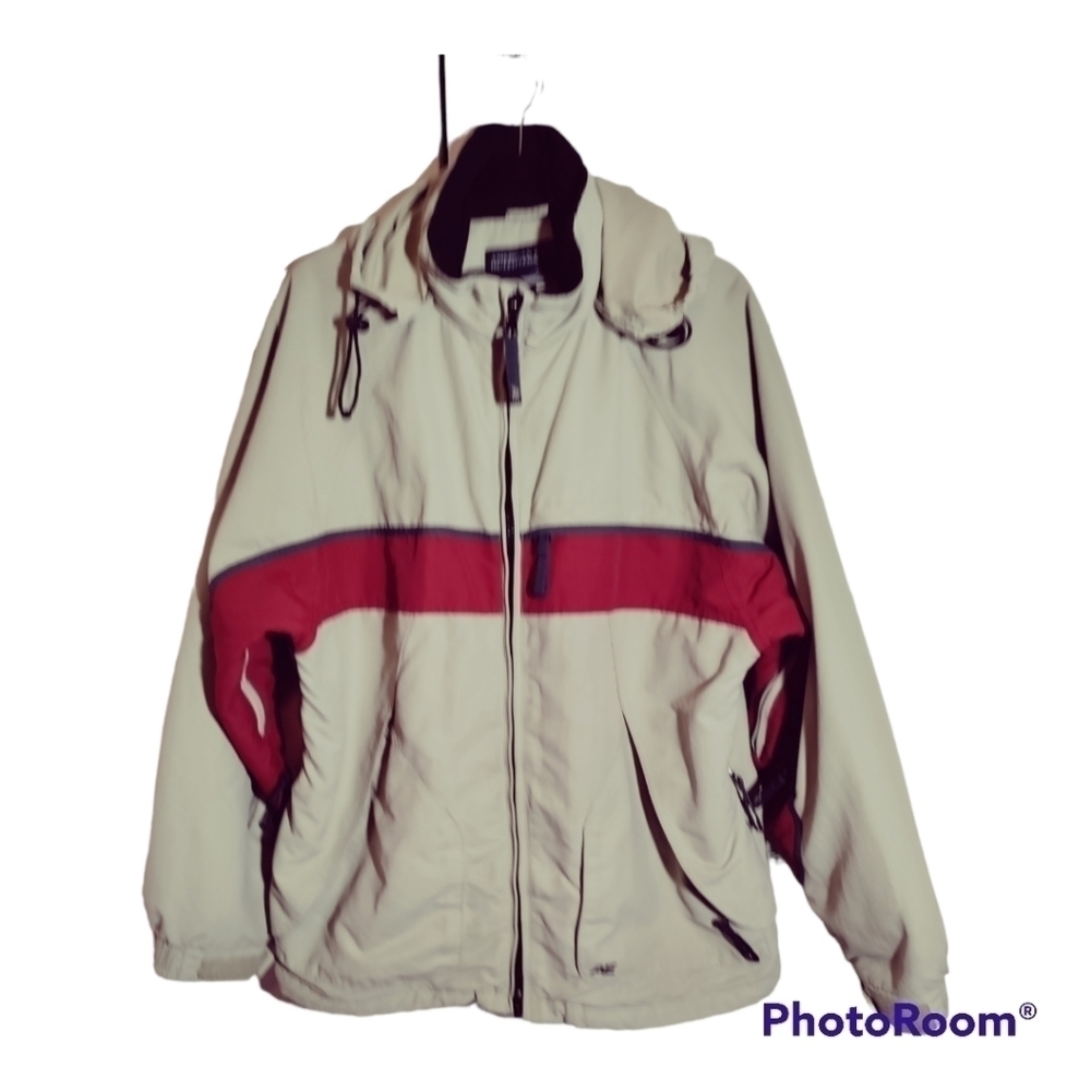 American Eagle Winter Coat Mens Medium beige and red - Picture 5 of 16